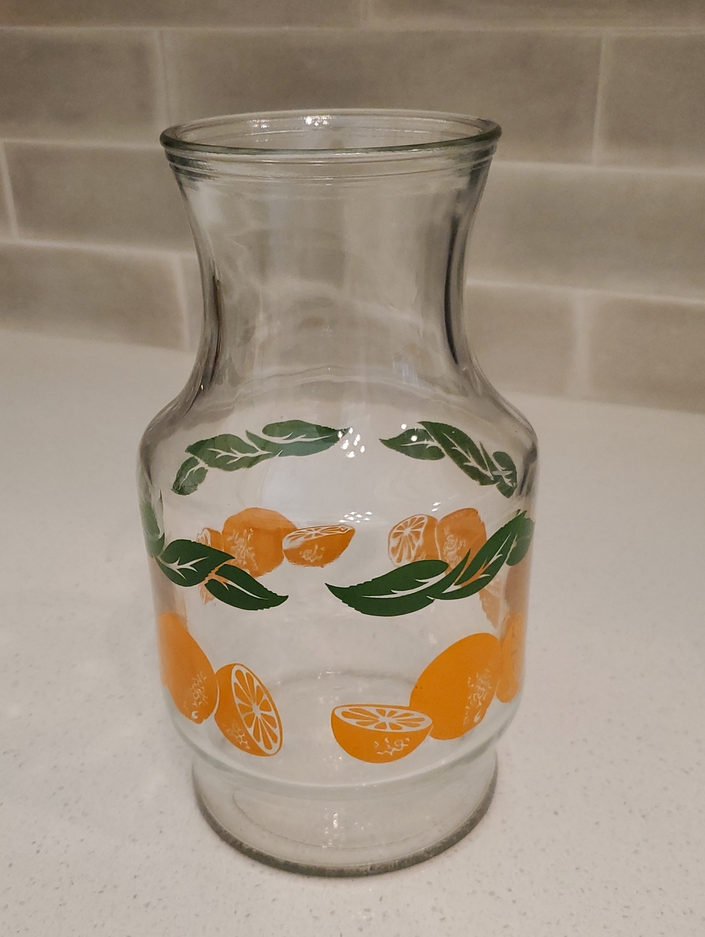Anchor Hocking Vintage Orange Juice Decanter Glass Carafe Pitcher with Lid - Picture 3 of 8
